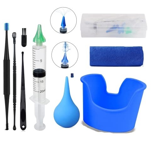 Ear Wax Removal Tool Cleaner Kit Ear Syringe Water Irrigation Flusher 3Pcs Re...