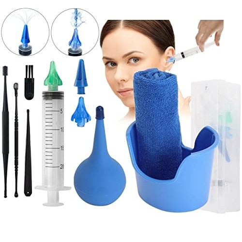 Ear Wax Removal Tool Cleaner Kit Ear Syringe Water Irrigation Flusher 3Pcs Re...