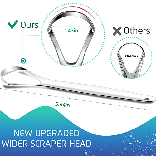 4PCS Tongue Scrapers, Tounge Cleaners, Reduce Bad Breath, Medical Grade Oral ...