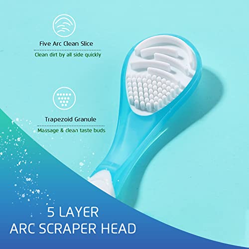 4PCS Tongue Scrapers, Tounge Cleaners, Reduce Bad Breath, Medical Grade Oral ...