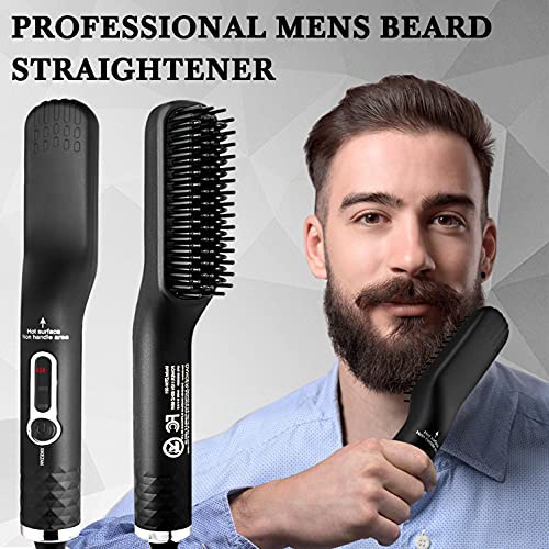 Beard Straightener Kit,Beard Growth Grooming Kit w/Beard Straightener,Heat Pr...
