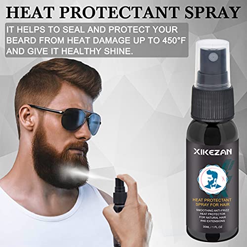 Beard Straightener Kit,Beard Growth Grooming Kit w/Beard Straightener,Heat Pr...