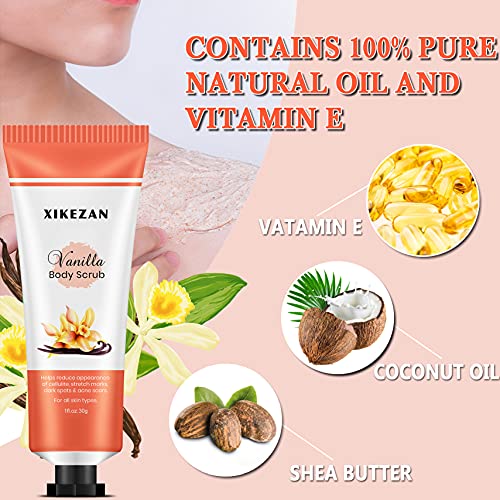 Body Scrub,9 Packs Travel Size Foot Hand Care Scrub & Body Cream for Skin Car...