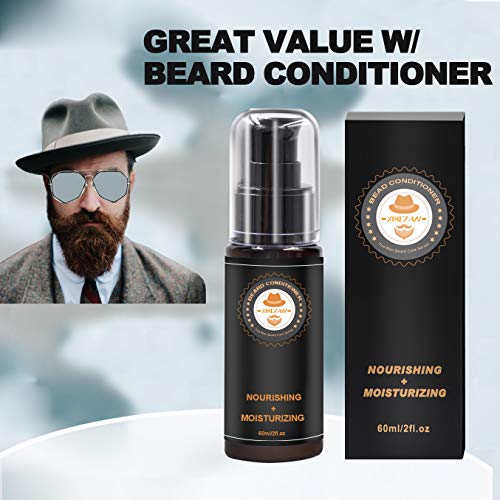 Upgraded Beard Grooming Kit w/Beard Conditioner,Beard Oil,Beard Balm,Beard Br...
