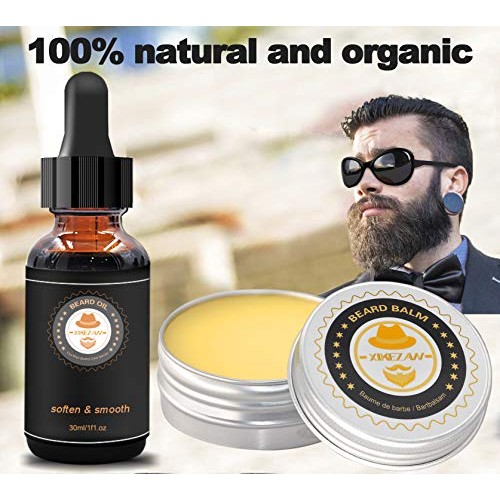 Upgraded Beard Grooming Kit w/Beard Conditioner,Beard Oil,Beard Balm,Beard Br...