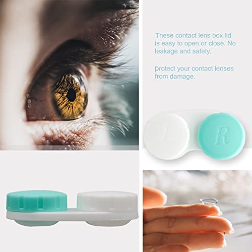 12 PCS Contact Lens Case, Colorful Contact Case Left/Right Eyes, Portable Con...