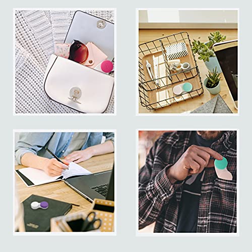 12 PCS Contact Lens Case, Colorful Contact Case Left/Right Eyes, Portable Con...