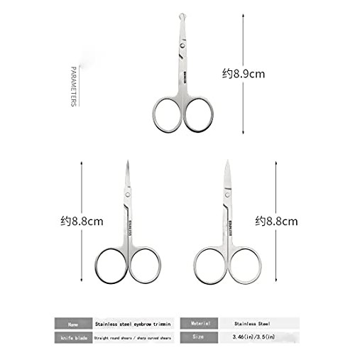Men's Facial Hair Small Beauty Scissors for Women - Eyebrows, Nose Hair, Bear...