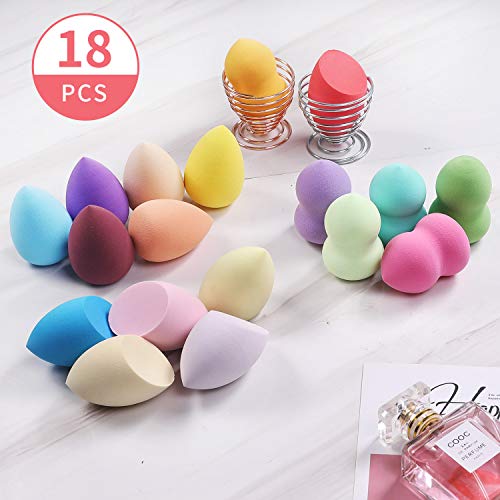 Makeup Sponge 18 Pcs Set-Beauty Sponge Foundation Blending Sponge with 2 Pcs ...