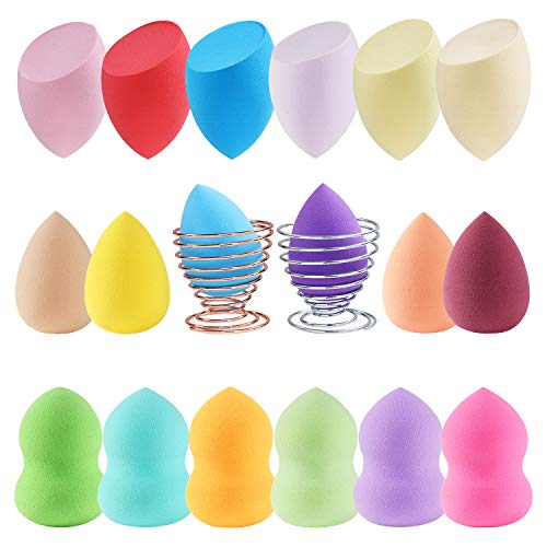 Makeup Sponge 18 Pcs Set-Beauty Sponge Foundation Blending Sponge with 2 Pcs ...