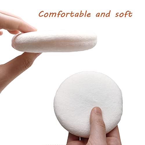 6 Pack 4 Inch Powder Puff, Ultra Soft Washable Large Round Cotton Powder Puff...