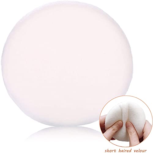 6 Pack 4 Inch Powder Puff, Ultra Soft Washable Large Round Cotton Powder Puff...