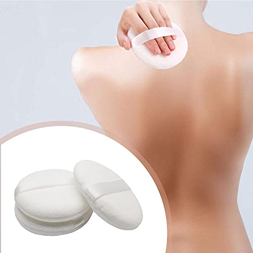 6 Pack 4 Inch Powder Puff, Ultra Soft Washable Large Round Cotton Powder Puff...