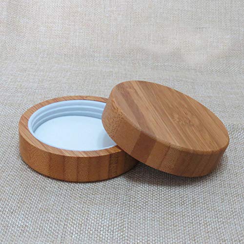 XINGZI 2PCS 30ml/30g/1oz Environmental Bamboo Lid Frosted Glass Bottle Cream ...