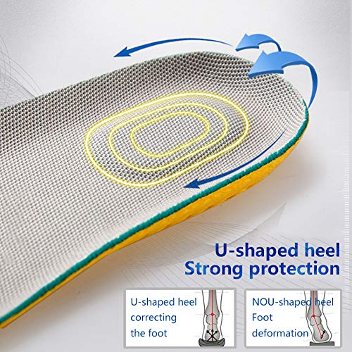 3 Pairs Elastic Shock Absorbing Shoe Insoles Breathable Honeycomb Sneaker Ins...