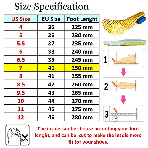 3 Pairs Elastic Shock Absorbing Shoe Insoles Breathable Honeycomb Sneaker Ins...