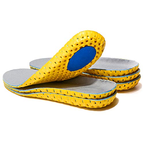 3 Pairs Elastic Shock Absorbing Shoe Insoles Breathable Honeycomb Sneaker Ins...