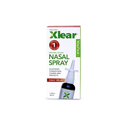 Xlear Nasal Spray with Xylitol, All-Natural Saline Nasal Spray for Sinus Rins...