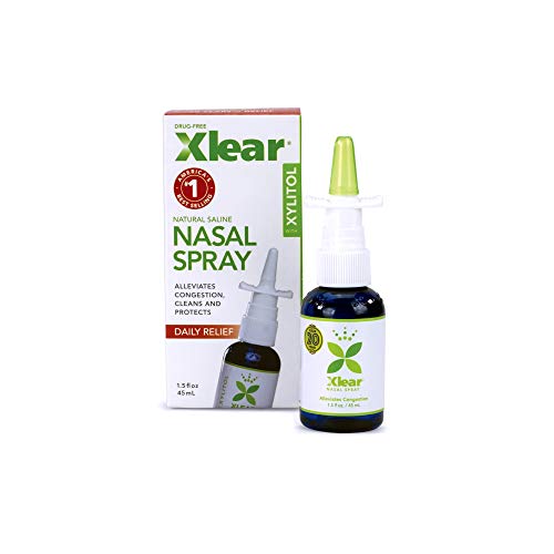 Xlear Nasal Spray with Xylitol, All-Natural Saline Nasal Spray for Sinus Rins...