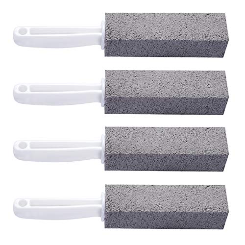 4 Pack Toilet Bowl Pumice Cleaning Stone, with Extra Long Ergonomic Handle, P...