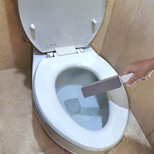 4 Pack Toilet Bowl Pumice Cleaning Stone, with Extra Long Ergonomic Handle, P...