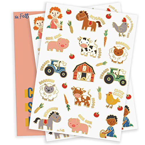 xo, Fetti Farm Party Supplies Temporary Tattoos - 30 Glitter Styles | Barnyar...