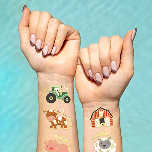 xo, Fetti Farm Party Supplies Temporary Tattoos - 30 Glitter Styles | Barnyar...