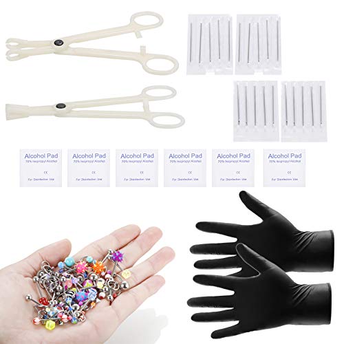 Xpircn 120PCS Piercing Jewelry Kit Piercing Needles Stainless Steel Acrylic 1...