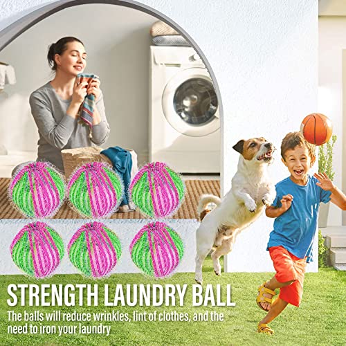 Pet Hair Remover for Laundry, 12 Pcs Reusable Dryer Balls, Lint Remover Washi...