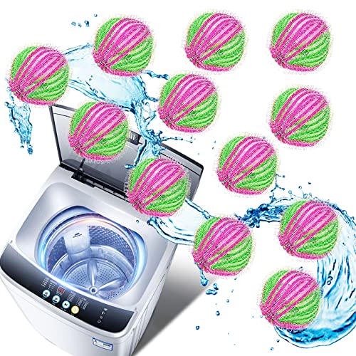 Pet Hair Remover for Laundry, 12 Pcs Reusable Dryer Balls, Lint Remover Washi...