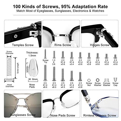 Upgrade Version Eyeglass Repair Kit,XSIATO Glasses Magnetic Screwdriver Set w...