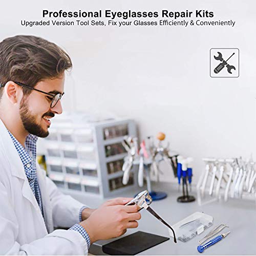 Upgrade Version Eyeglass Repair Kit,XSIATO Glasses Magnetic Screwdriver Set w...