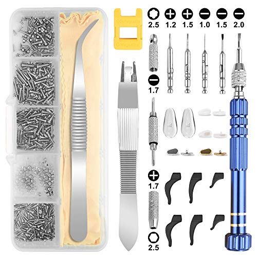 Upgrade Version Eyeglass Repair Kit,XSIATO Glasses Magnetic Screwdriver Set w...