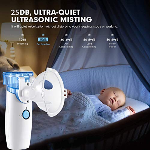 Portable Nebulizer,Handheld Nebulizer Machine for Adult and Kids,Steam Inhale...