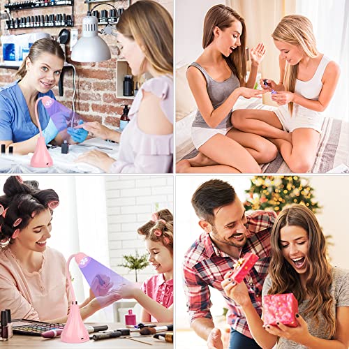 UV LED Nail Lamp, Portable Mini Nail Dryer, 360° Rotatable Hands Free Quick G...