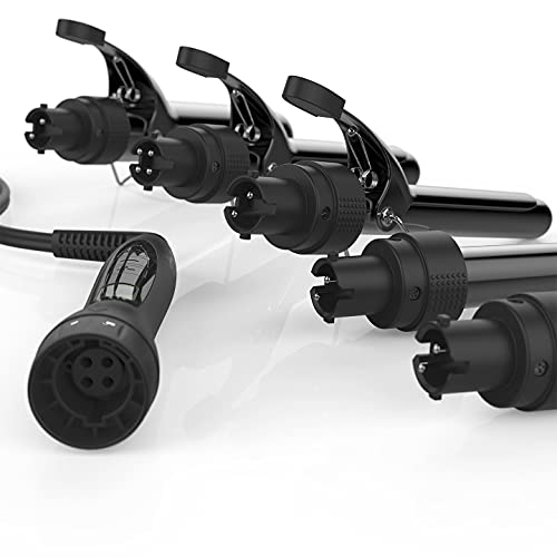 5 in 1 Professional Curling Iron and Wand Set - 0.3 to 1.25 Inch Interchangea...