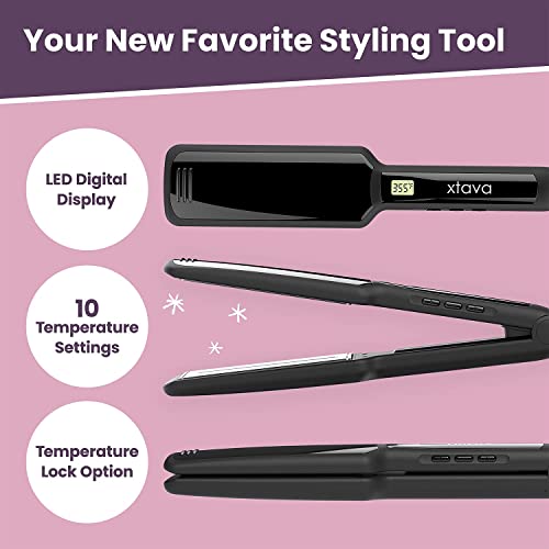 xtava Pro Satin Infrared Flat Iron with Tourmaline Ceramic Plates