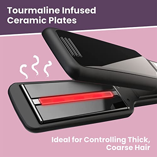 xtava Pro Satin Infrared Flat Iron with Tourmaline Ceramic Plates