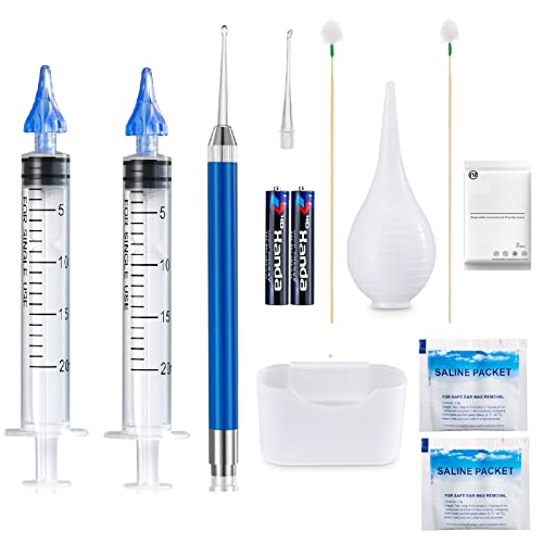 Ear Wax Cleaner Ear Wax Remover Syringe，Includes Ear Syringe Bulb，Ear Wash ...