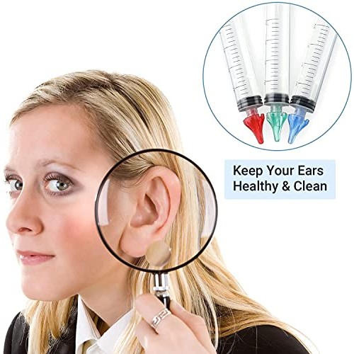 Ear Wax Removal Kit Ear Wax Removal Syringe for Ear Cleaning, Including Ear P...