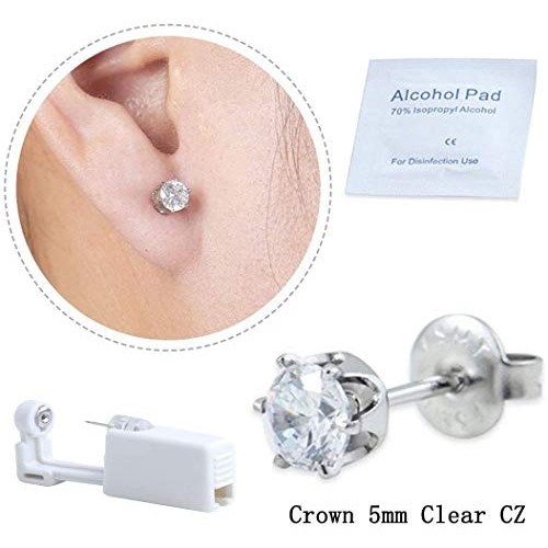 2 Pack Self Ear Piercing Gun Earring Disposable Piercing Kit No Pain Easy Use...