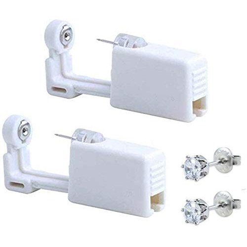 2 Pack Self Ear Piercing Gun Earring Disposable Piercing Kit No Pain Easy Use...