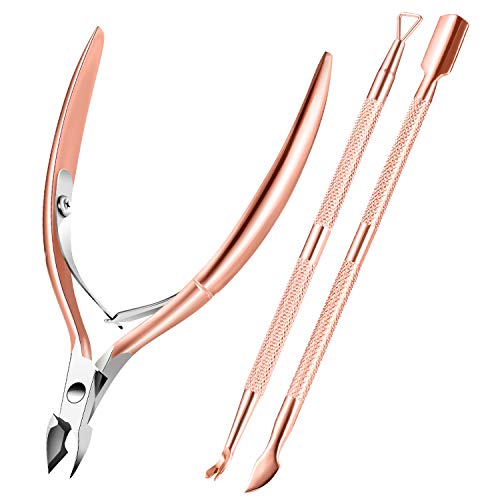 Cuticle Trimmer with Cuticle Pusher, XUNXMAS Cuticle Remover Cutter Nipper Sc...