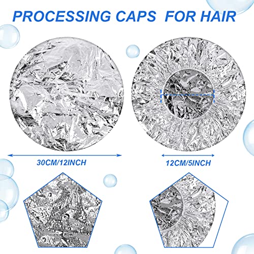 24 Pieces Deep Conditioning Caps Aluminum Foil Hair Cap Reusable Processing C...