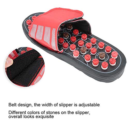 Acupressure Plantar Fasciitis Foot Massager, Jade Stone Indoor Massage Slippe...