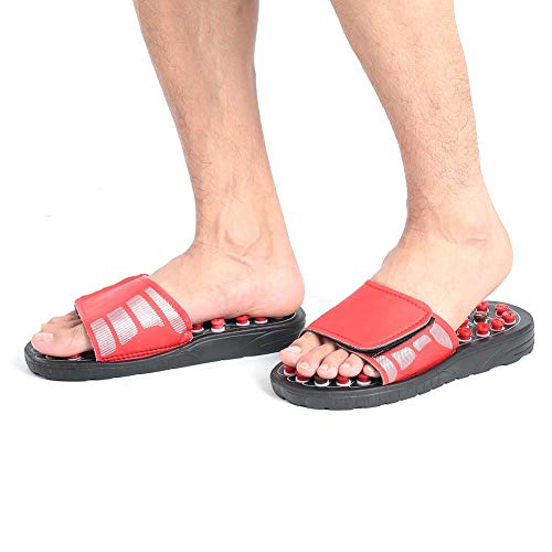 Acupressure Plantar Fasciitis Foot Massager, Jade Stone Indoor Massage Slippe...