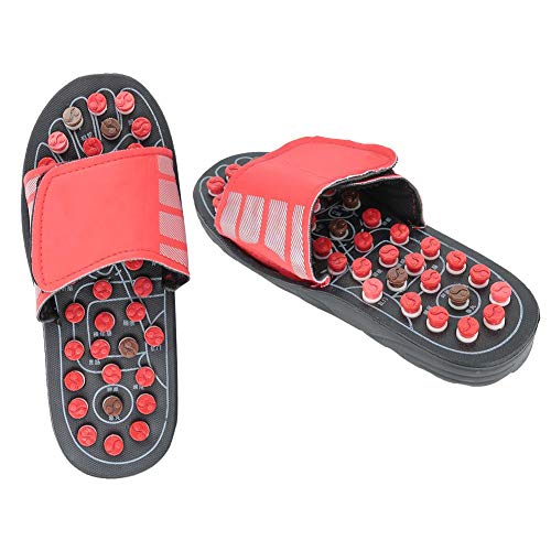 Acupressure Plantar Fasciitis Foot Massager, Jade Stone Indoor Massage Slippe...