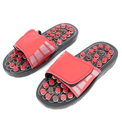 Acupressure Plantar Fasciitis Foot Massager, Jade Stone Indoor Massage Slippe...