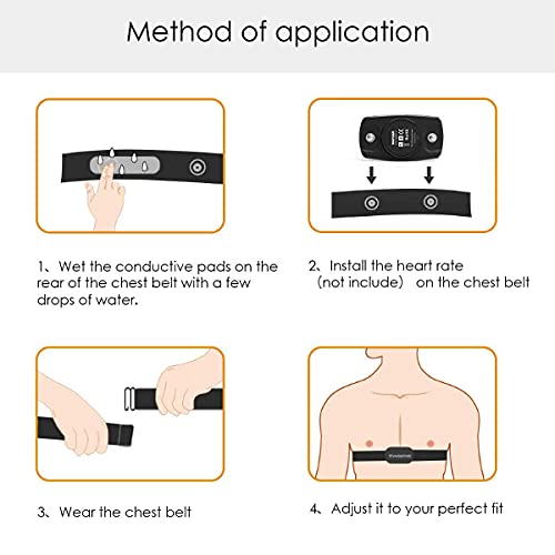 2Pack XUXIN Universal Replacement Heart Rate Monitor Soft Strap Adjustable El...