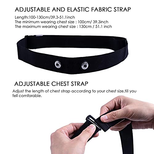 2Pack XUXIN Universal Replacement Heart Rate Monitor Soft Strap Adjustable El...